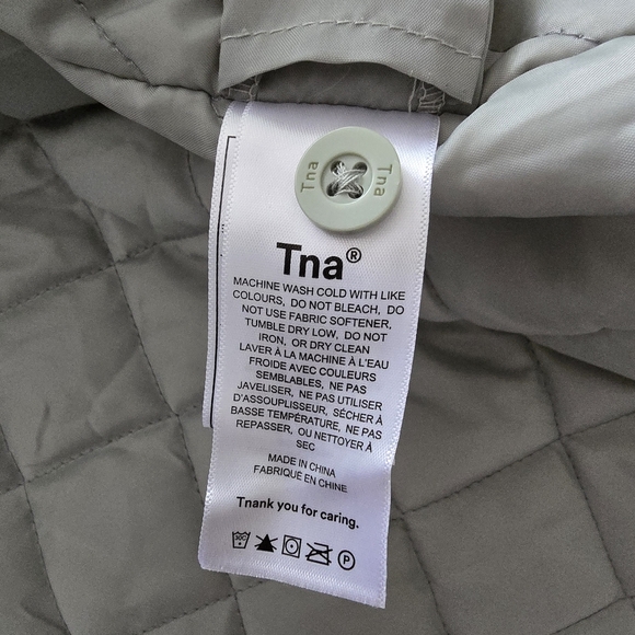 TNA Women's Sage Green Soft Button-Up Jacket Fleece Size 3 Medium - Picture 11 of 12